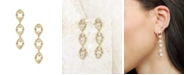 ETTIKA Crystal and Gold - Tone Drop Earrings
